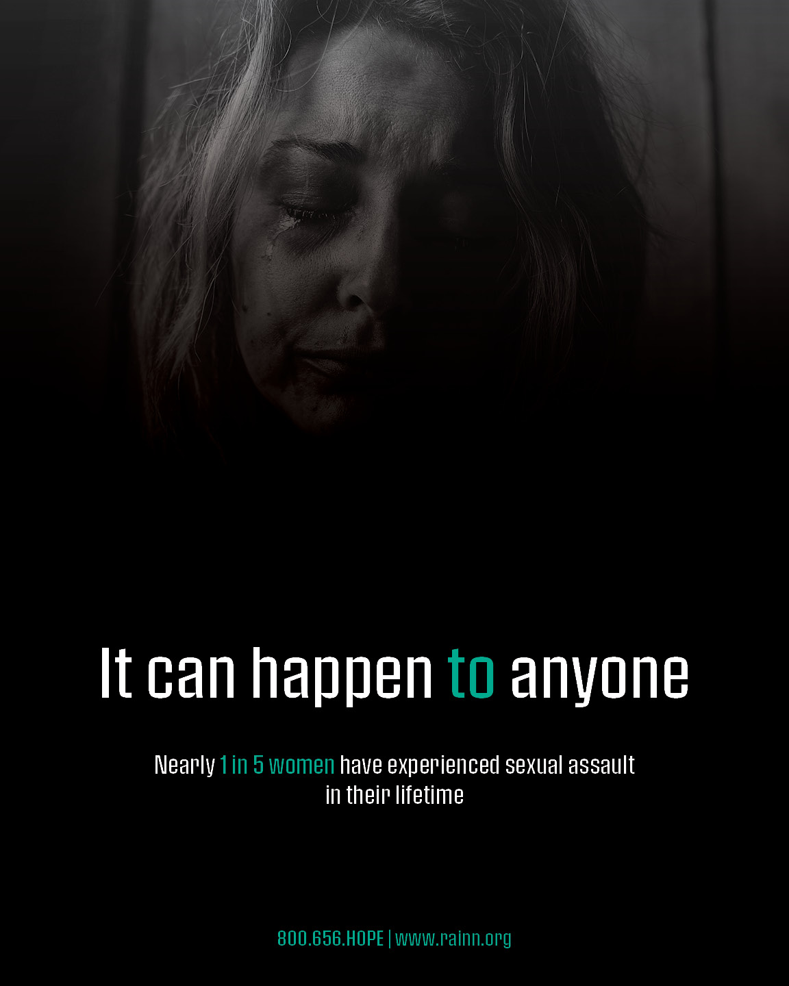Final version of PSA poster of woman