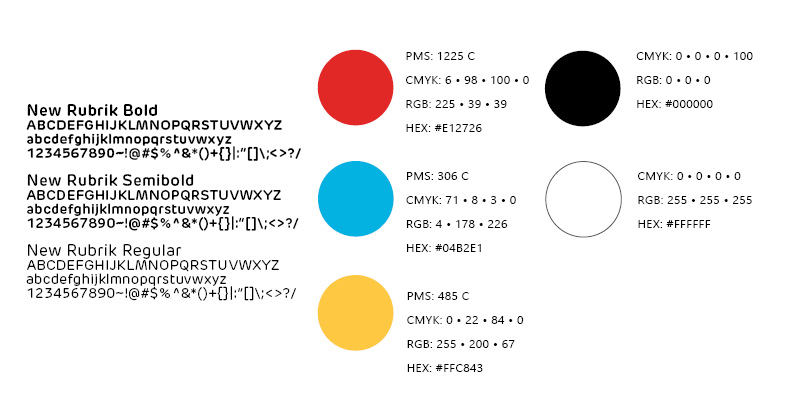 Type and swatch studies for reFLIK icons and branding