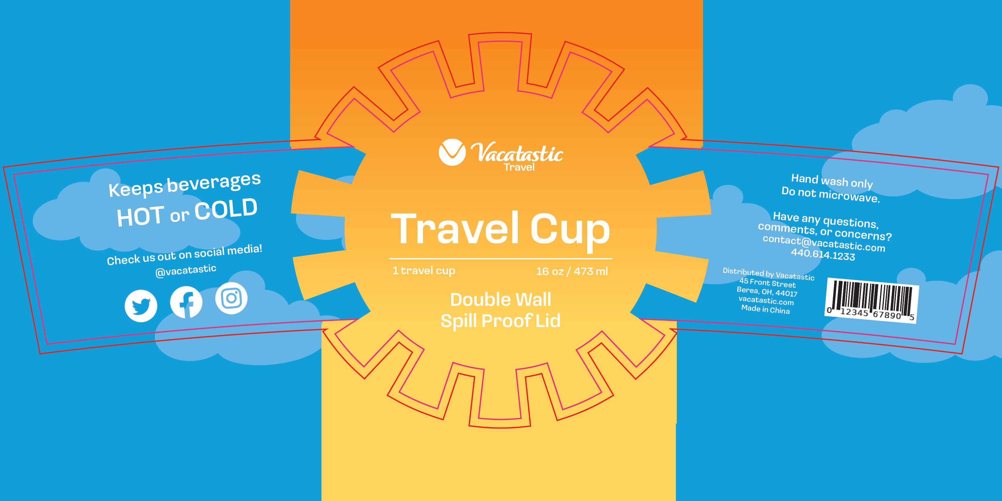 Second version of travel cup packaging